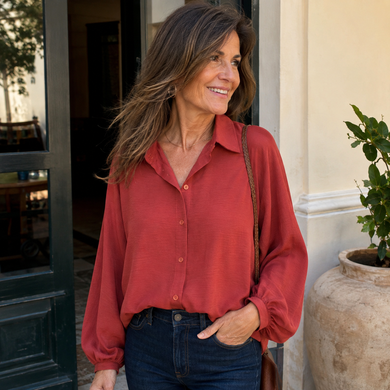 CELIA | Blusa fluida de corte relajado