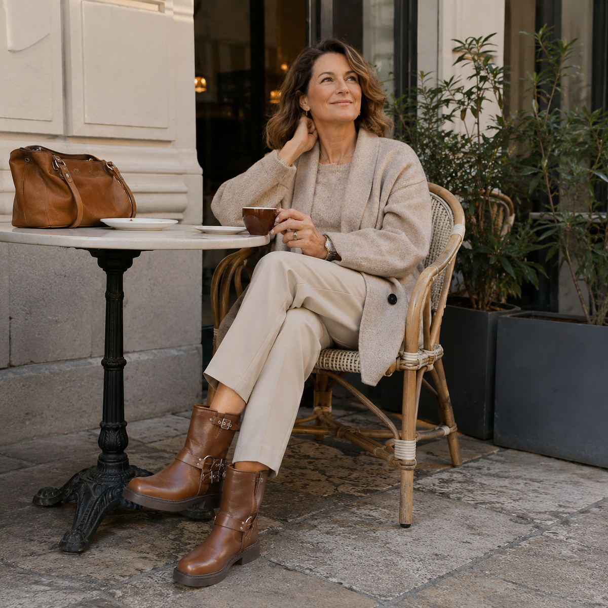 MARTA | Botas Biker Elegantes con Hebillas