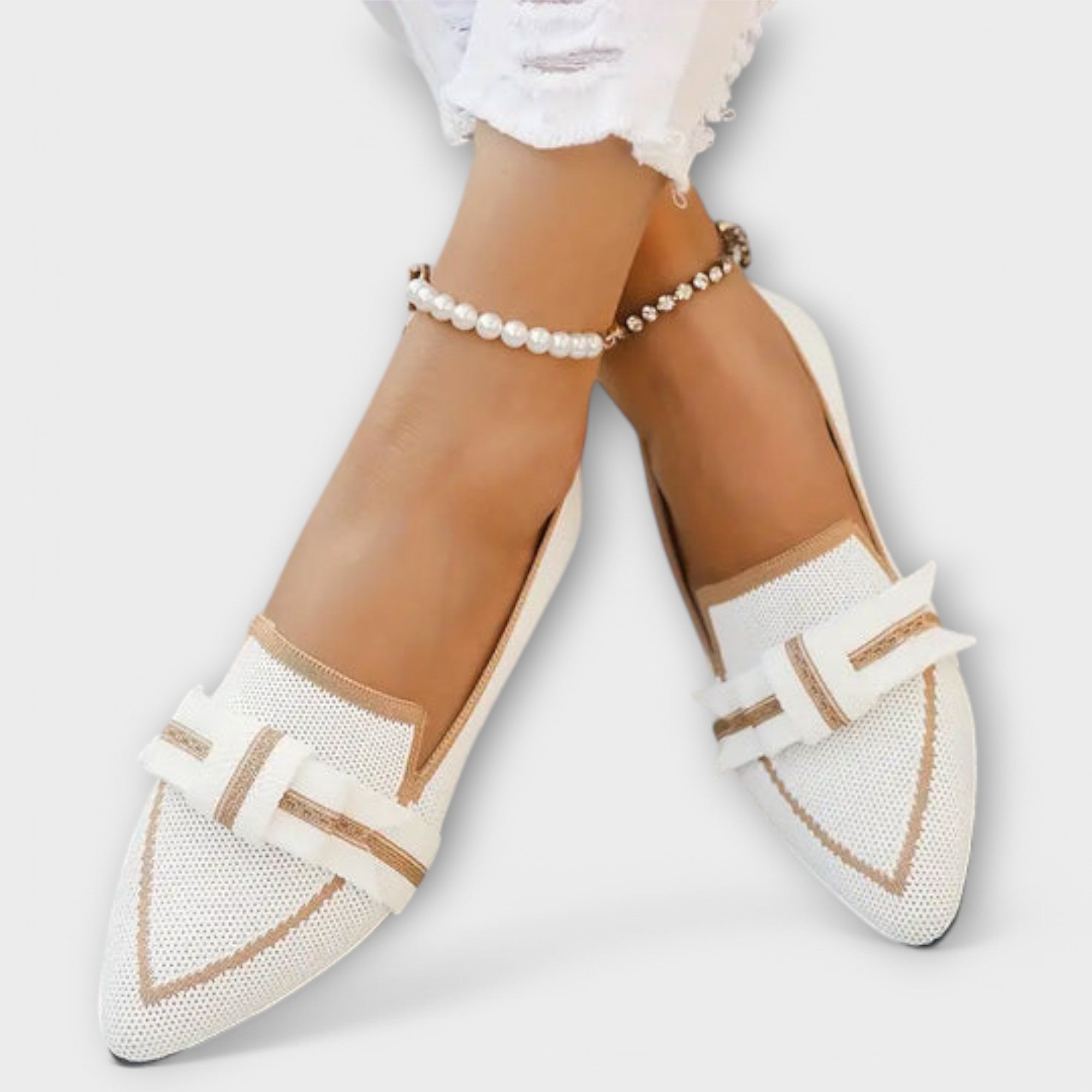 Zapatos planos de mujer con diseño anudado