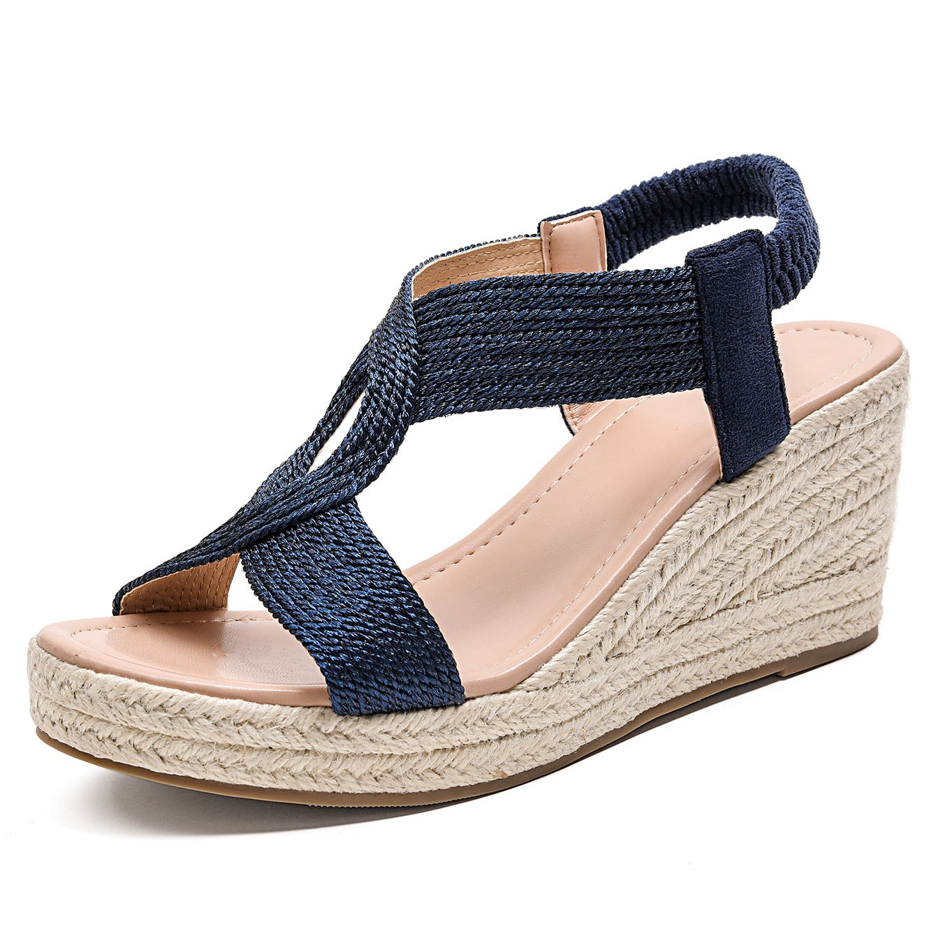 Aroa | sandalias de cuña con acabado trenzado