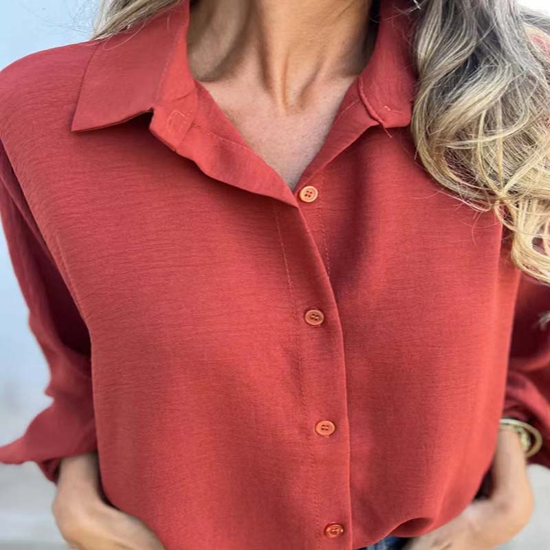 Blusa Clásica de Manga Larga para Mujer