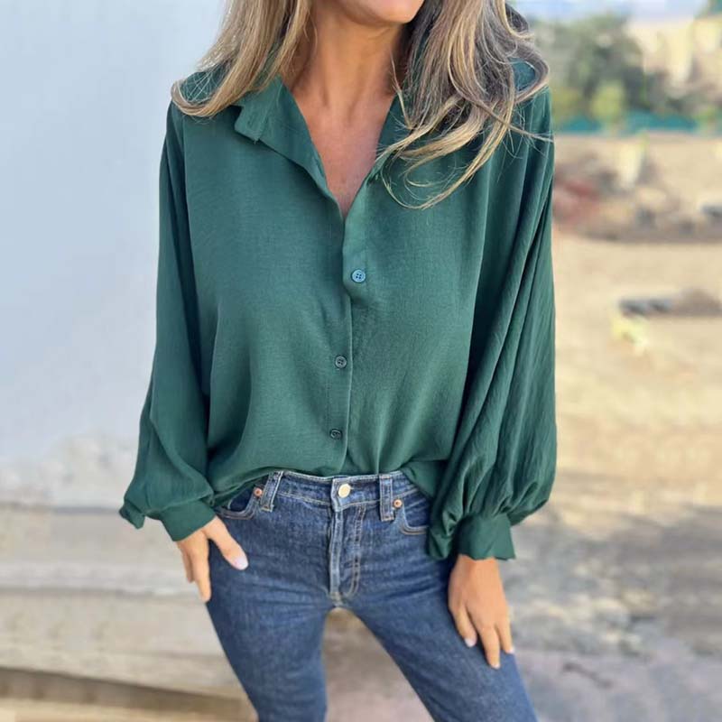 Blusa Clásica de Manga Larga para Mujer